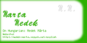 marta medek business card